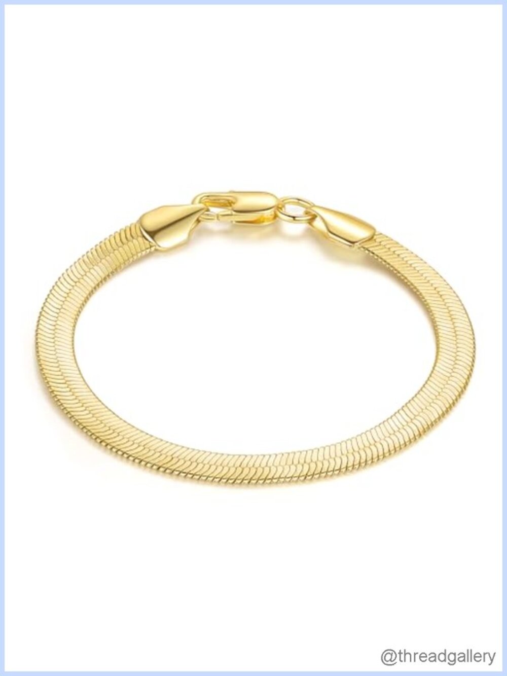 MELELIFE 14K Gold Plated Snake Chain Bracelet Lobster Clasp Unisex
